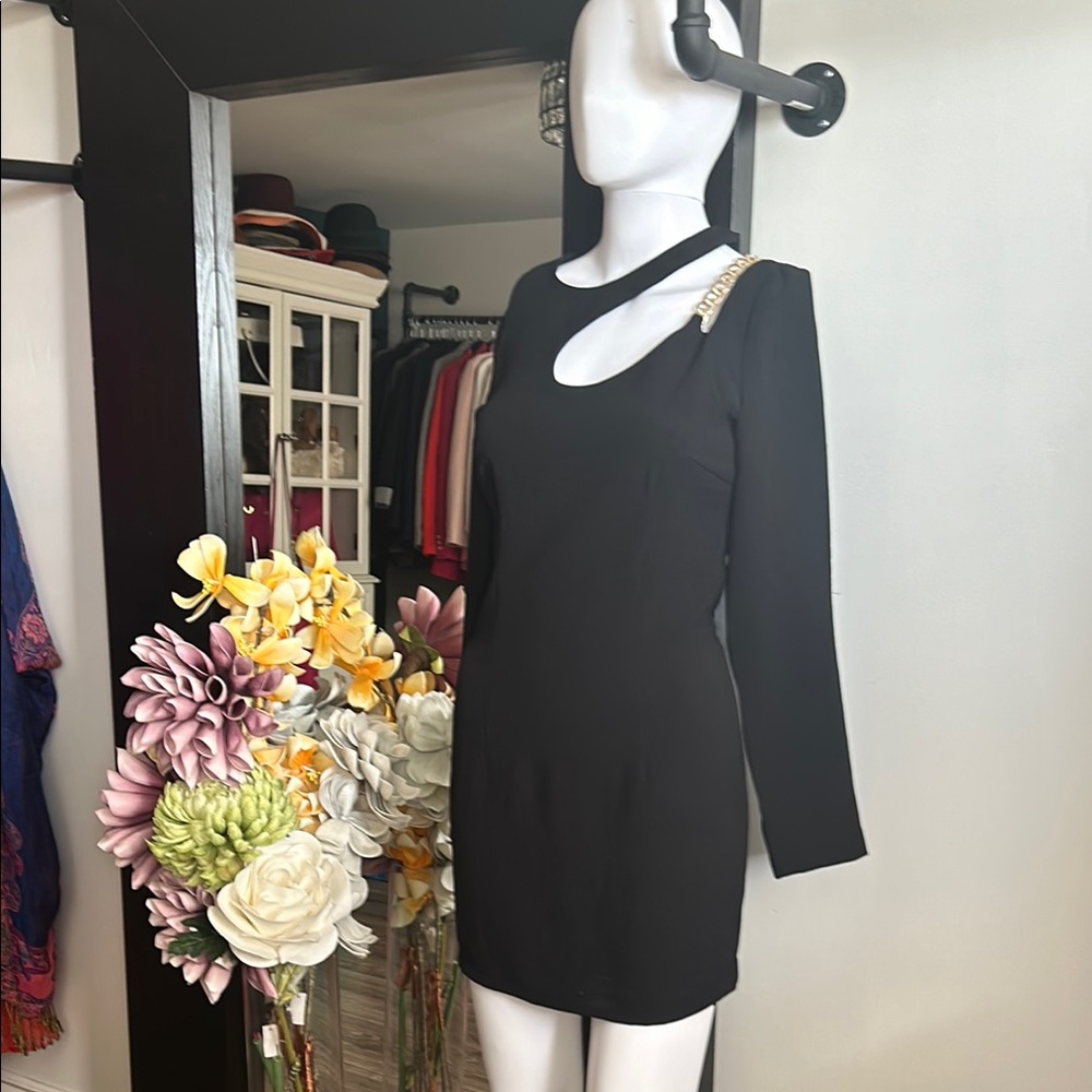 Zara Elegant Black Long Sleeve Dress